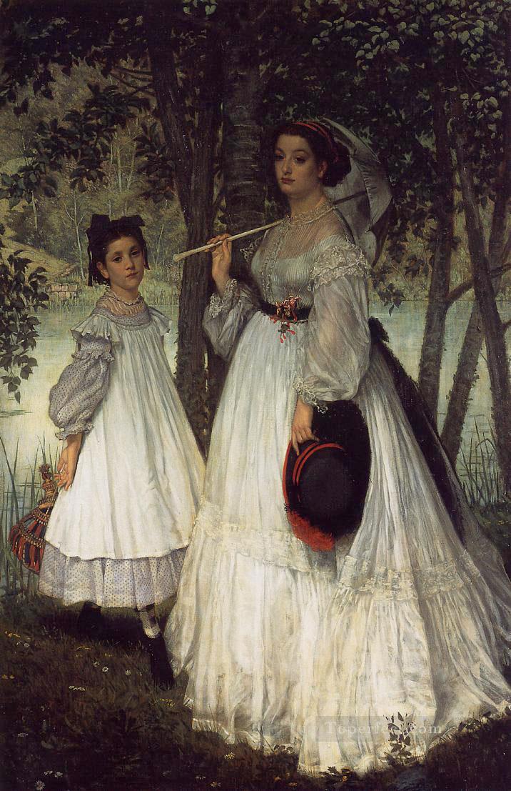 The Two Sisters Portrait James Jacques Joseph Tissot Oil Paintings
